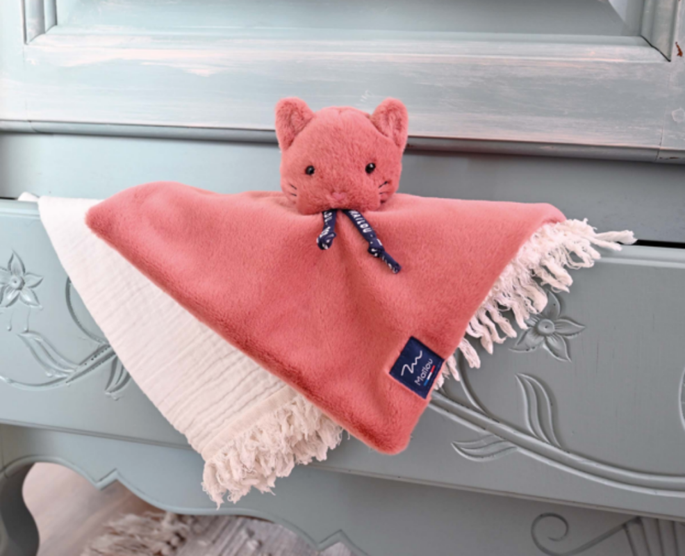  - cat dorlotin made in france - comforter pink 27 cm 